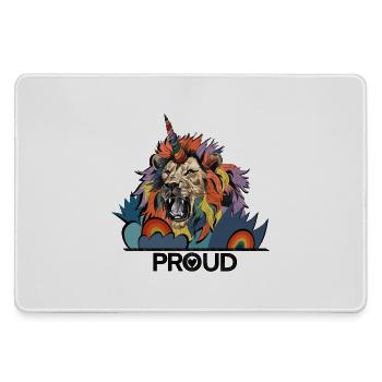Fierté de la licorne du lion LGBTQIA - Grand tapis de souris gamer - bruyère - Devant