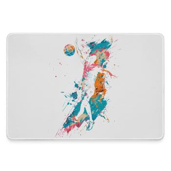 Volleyballspieler Streetart - Mousepad groß für Gamer - Grau - Vorne