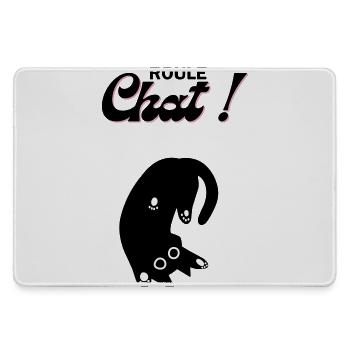 Chat en roue libre ! - Grand tapis de souris gamer - bruyère - Devant