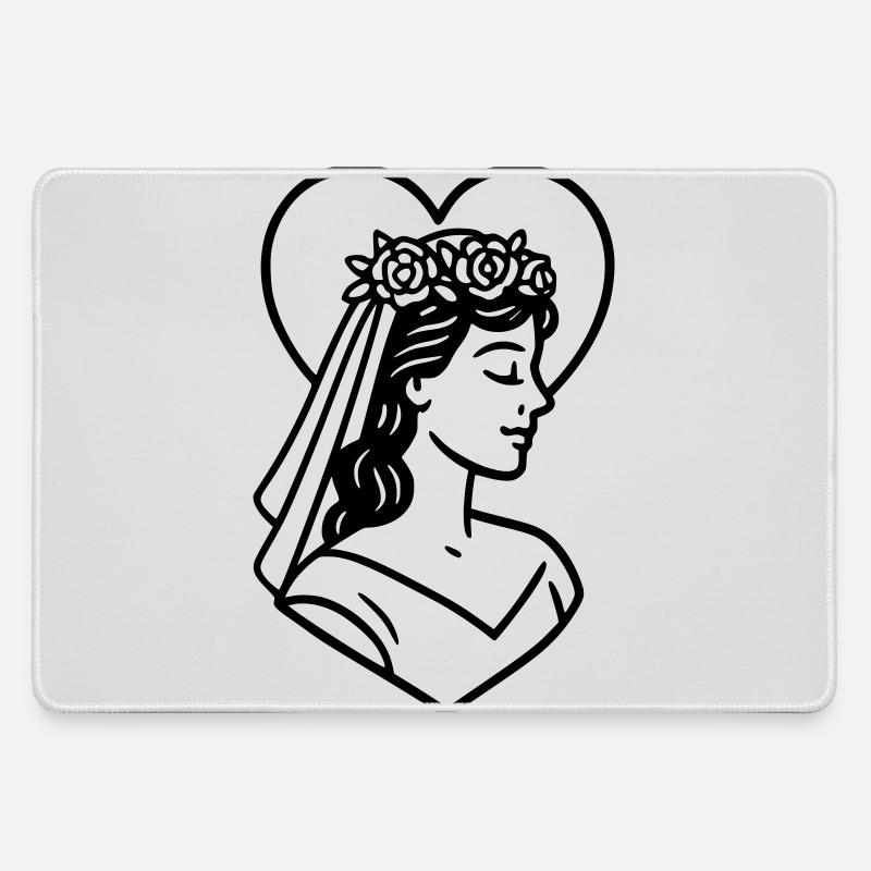 The Bride - Large Gaming Mouse Mat - grey