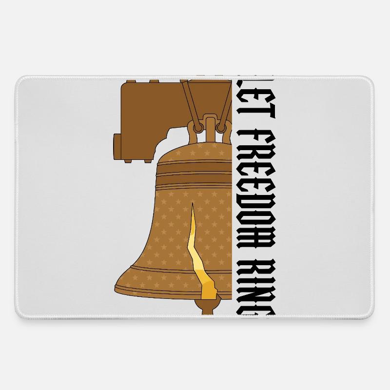 Let Freedom Ring Liberty Bell - Large Gaming Mouse Mat - grey