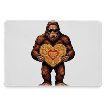Sasquatch Heartwood Liebe - Mousepad groß für Gamer - Grau - Vorne