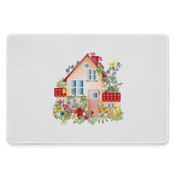 bunte Villa mit üppigen Garten - Ein Traumhaus - Mousepad groß für Gamer - Grau - Vorne