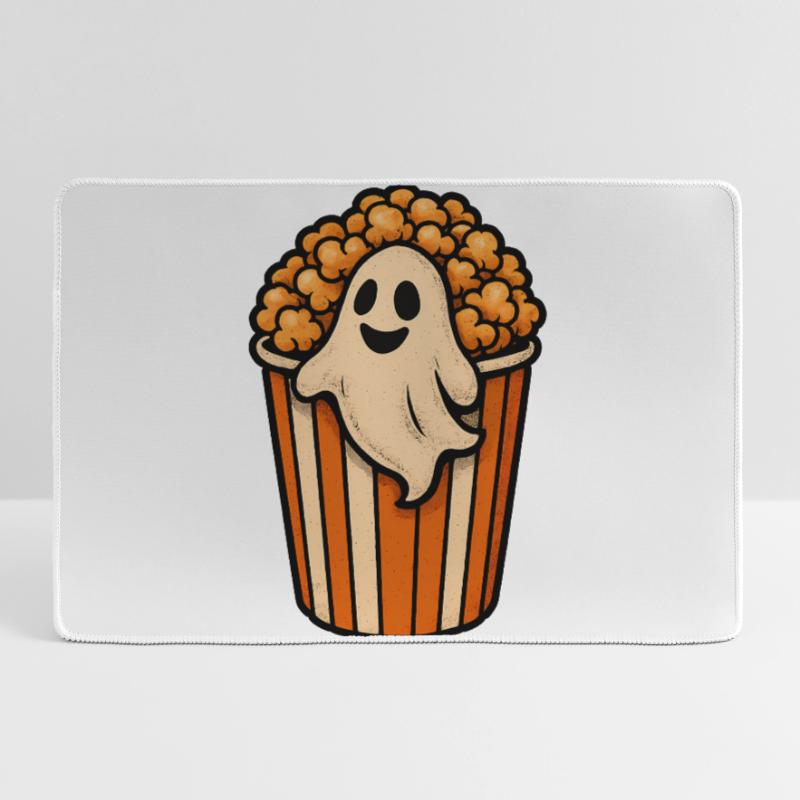 Fantôme de pop-corn dans le pot de pop-corn Grand tapis de souris gamer