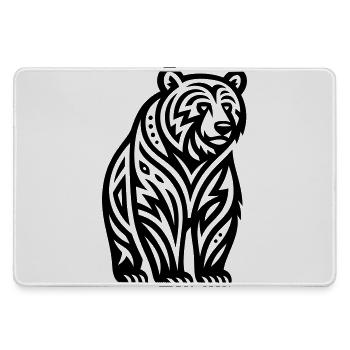Just a Black Bear #2 / JustN-imal - Mousepad groß für Gamer - Grau - Vorne