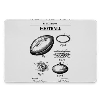 Brevet du plan vintage pour balle de football américain - Grand tapis de souris gamer - bruyère - Devant