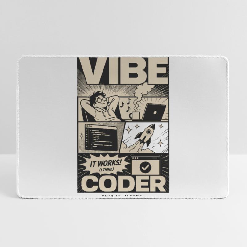 Vibe Coder Programmer Humor Mousepad groß für Gamer