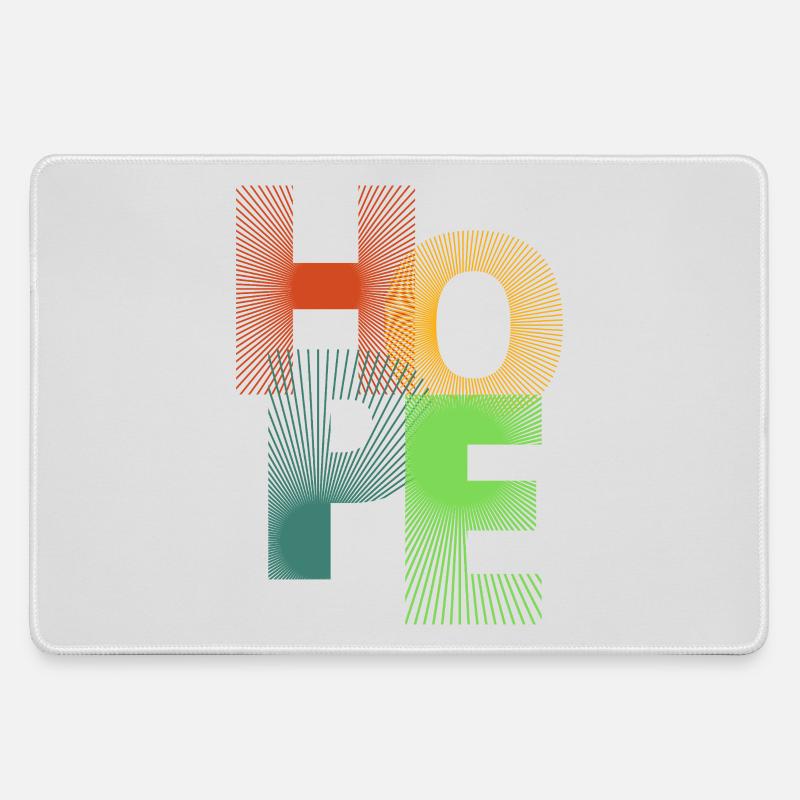 Hope in Colored Rays - Large Gaming Mouse Mat - grey