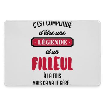 Parrain / Marraine / Filleule / Filleul / Baptême - Grand tapis de souris gamer - bruyère - Devant