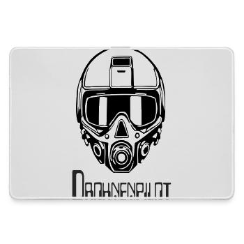 DrohnenPlot Neon Linien Muster - Mousepad groß für Gamer - Grau - Vorne