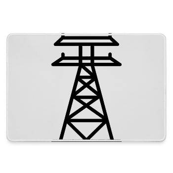 power pole - Large Gaming Mouse Mat - grey - Front