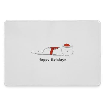 Drôle de chat Noël - Grand tapis de souris gamer - bruyère - Devant
