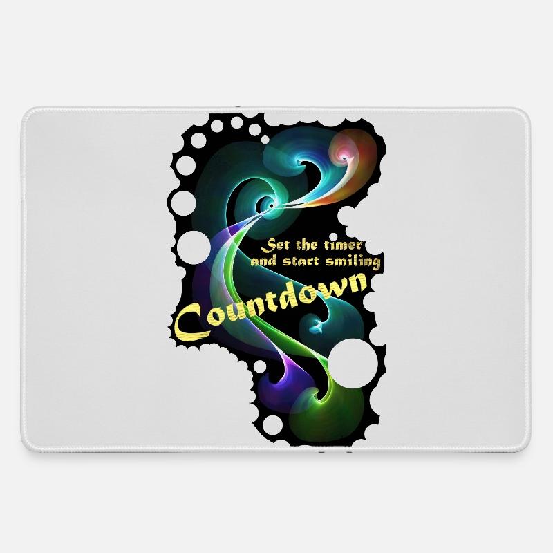 Countdown Smiling timer - Mousepad groß für Gamer - Grau