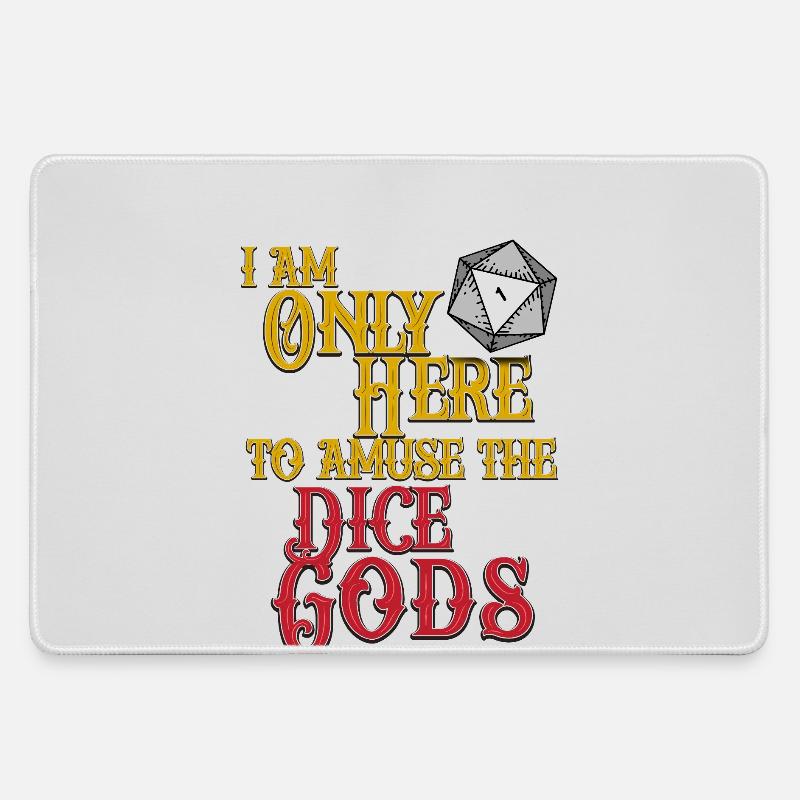 Dice Gods Amuse Me - Large Gaming Mouse Mat - grey