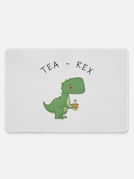 Lustige T-Rex-Teezeit - Mousepad groß für Gamer - Grau