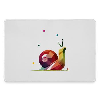 colorful snail in geometric design - Large Gaming Mouse Mat - grey - Front