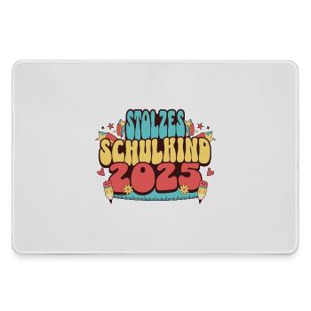 Stolzes Schulkind 2025 - Mousepad groß für Gamer - Grau - Vorne