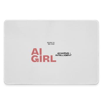 AI Girl, Amazing + Intelligent, Kindness - Large Gaming Mouse Mat - grey - Front