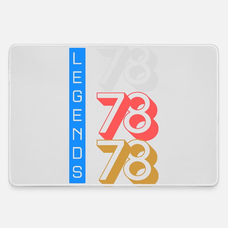 Legends 1978 Pattern - Large Gaming Mouse Mat - grey