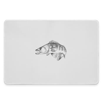 pike-perch - Large Gaming Mouse Mat - grey - Front