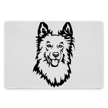 Harzer Fuchs Kopf - Mousepad groß für Gamer - Grau - Vorne