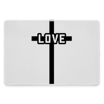 Kreuz Christlich Liebe Symbol Jesus - Mousepad groß für Gamer - Grau - Vorne