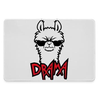 Lama Cool Wütend Sonnenbrille Pelzig Sauer Alpaka - Mousepad groß für Gamer - Grau - Vorne