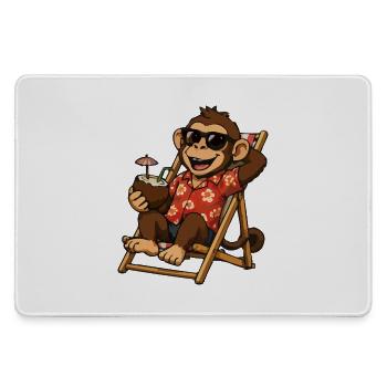 Singe sur la plage en hawaïen look - Grand tapis de souris gamer - bruyère - Devant