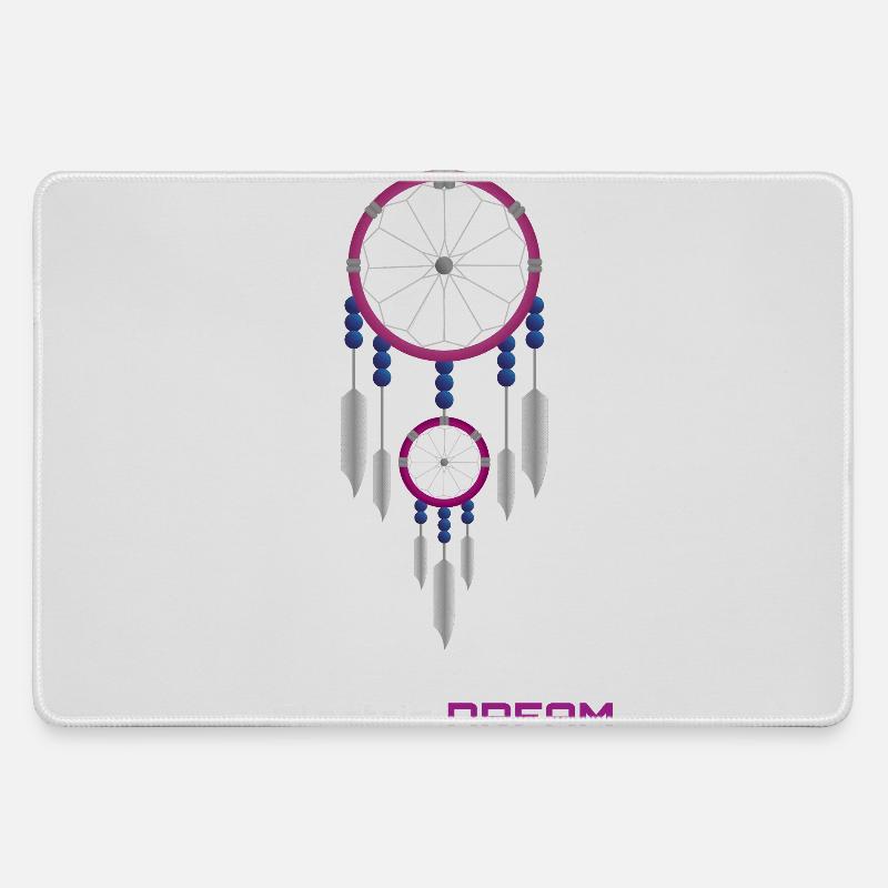Neon Dreamcatcher - Large Gaming Mouse Mat - grey