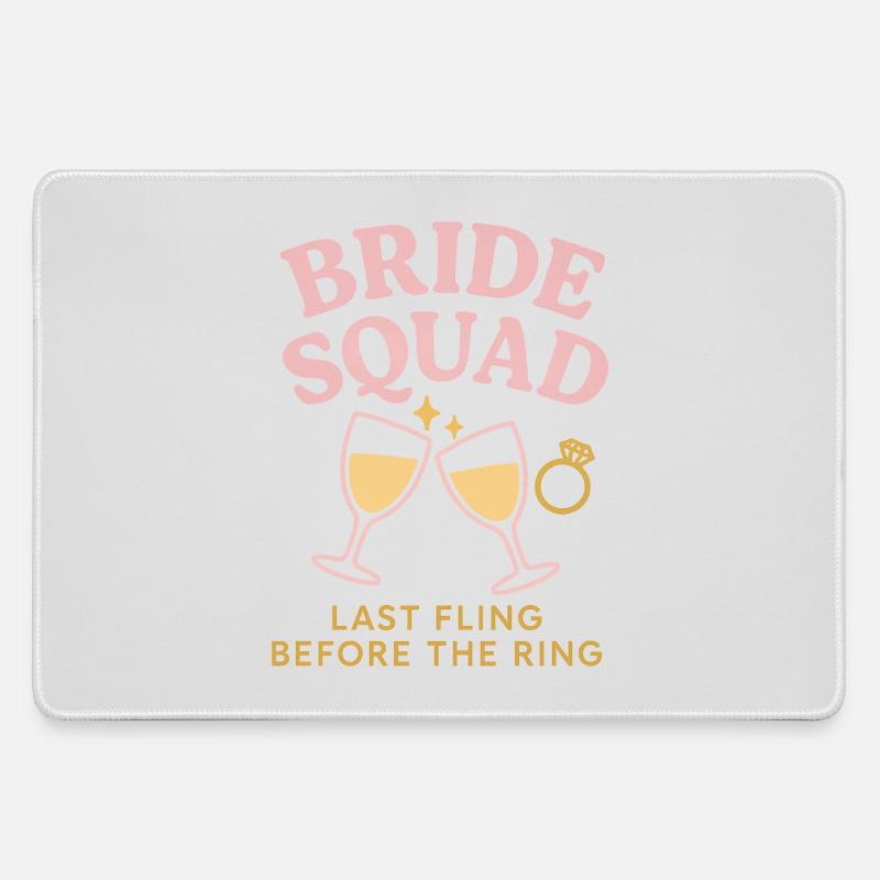 Bride Squad - Large Gaming Mouse Mat - grey