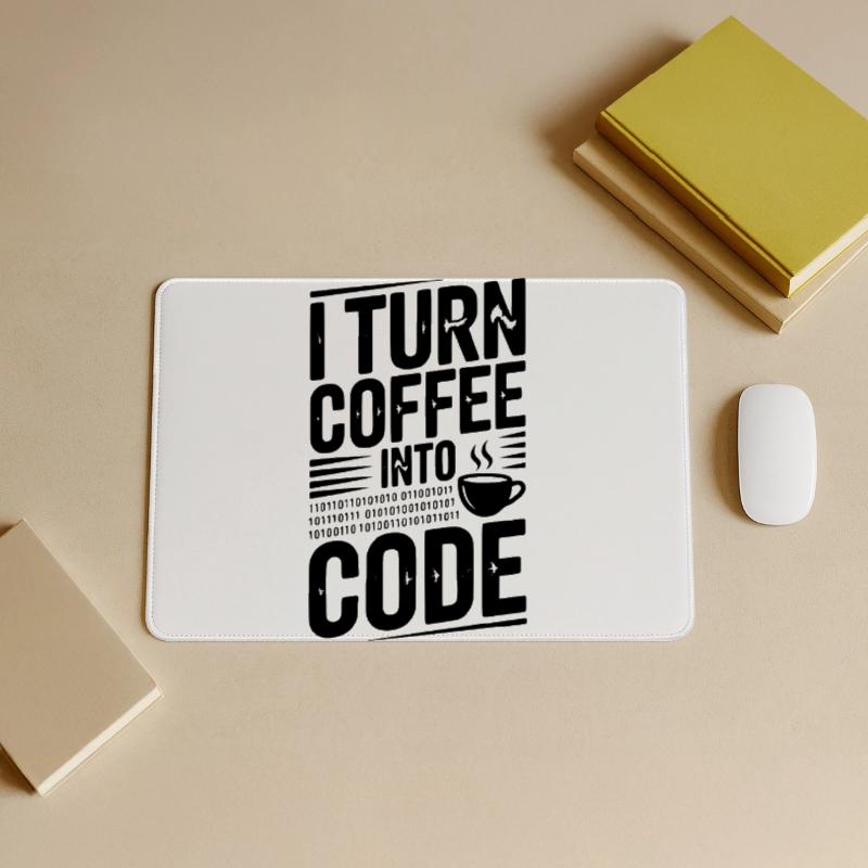 I Turn Coffee Into Code Large Gaming Mouse Mat