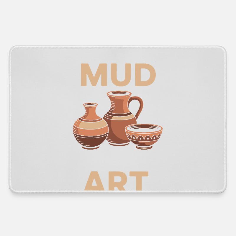 Pottery Pottery Studio Pottery Love - Large Gaming Mouse Mat - grey