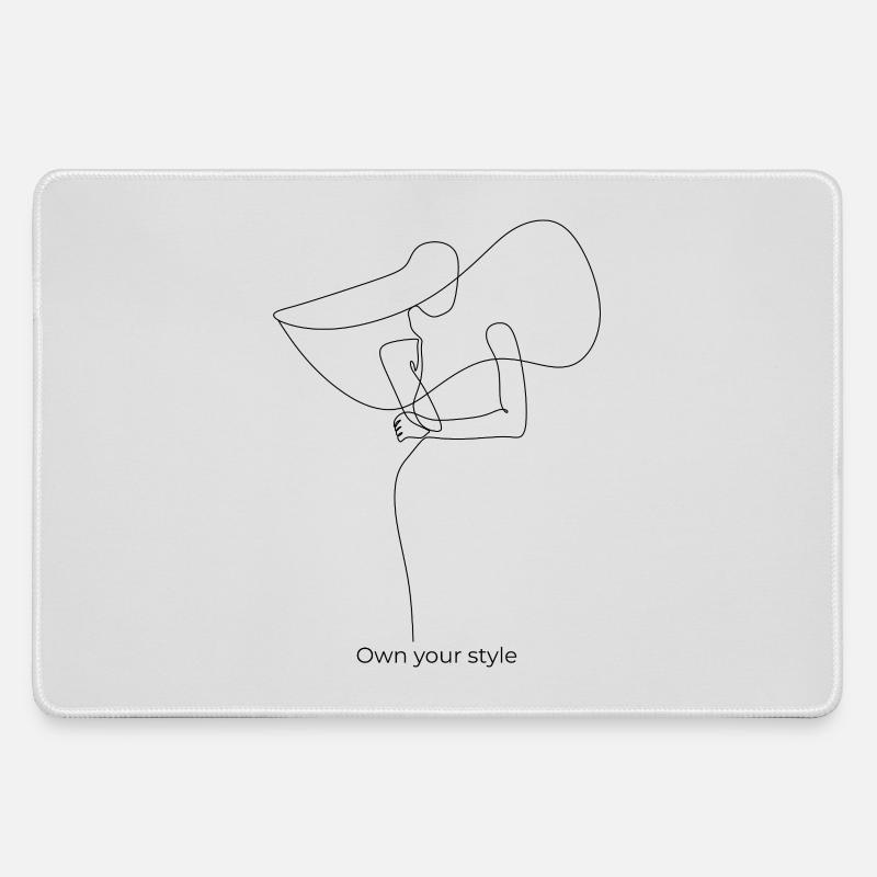 Own your style - Large Gaming Mouse Mat - grey