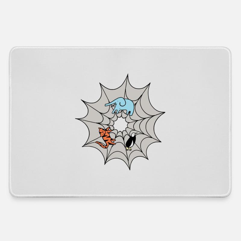 Spider web - Large Gaming Mouse Mat - grey