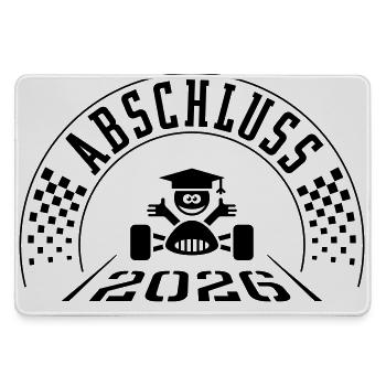 Abschluss 2026 (Schulabschluss / Zieleinfahrt / B) - Mousepad groß für Gamer - Grau - Vorne