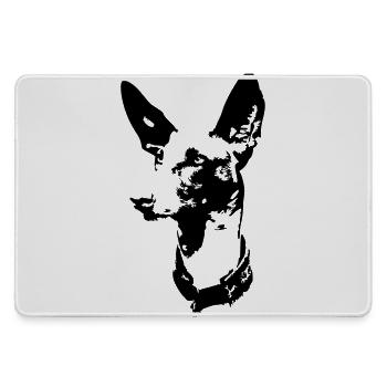 Podenco Kopf - Mousepad groß für Gamer - Grau - Vorne