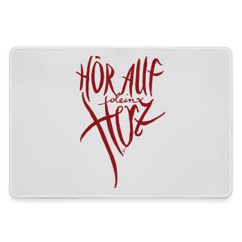 Hör auf dein Herz.  - Mousepad groß für Gamer - Grau - Vorne