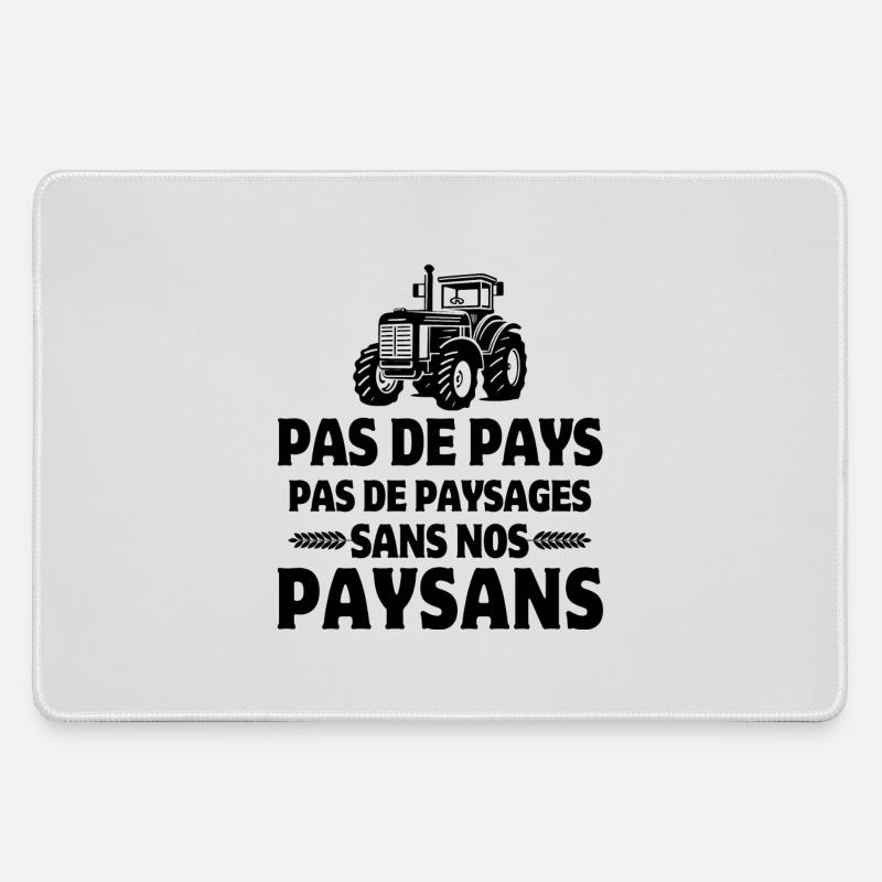 peasant, farmer, farmer - Large Gaming Mouse Mat - grey
