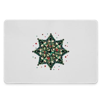 grand poinsettia de style géométrique - Grand tapis de souris gamer - bruyère - Devant
