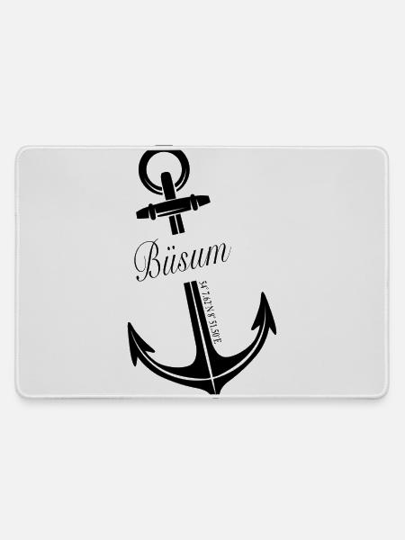 Büsum - Mousepad groß für Gamer - Grau