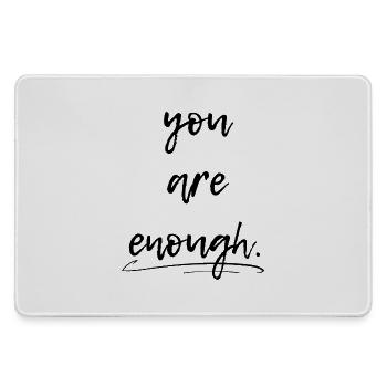 You are enough, you are enough - Large Gaming Mouse Mat - grey - Front