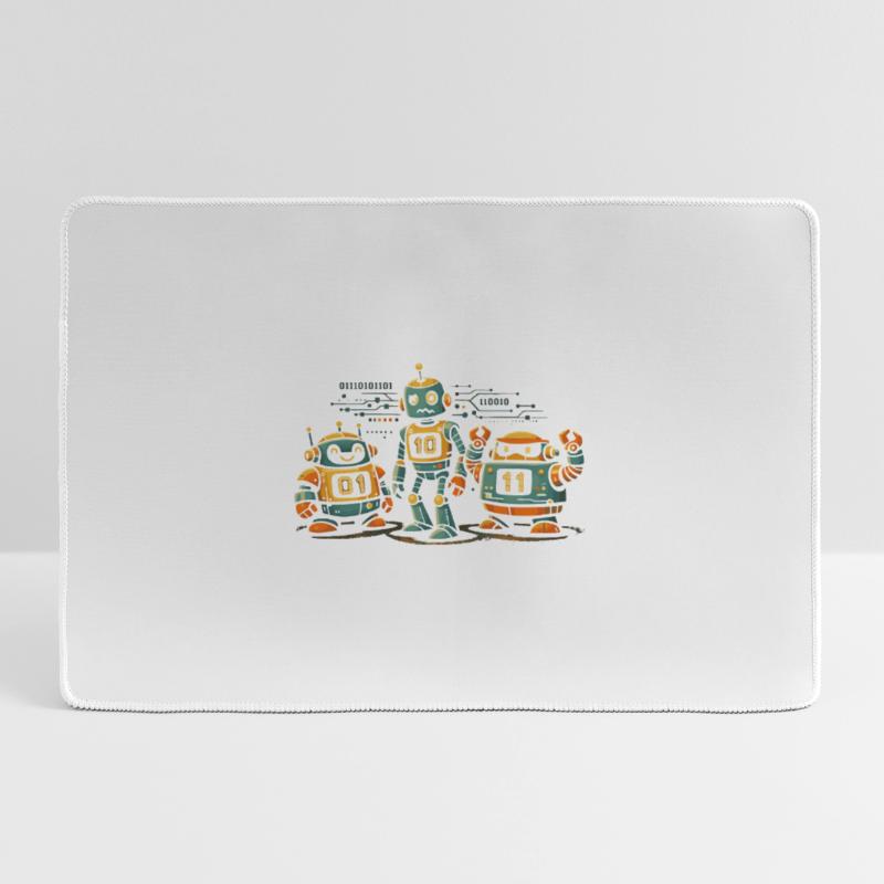 Geek Robots Binary Code Computer Science IT Large Gaming Mouse Mat