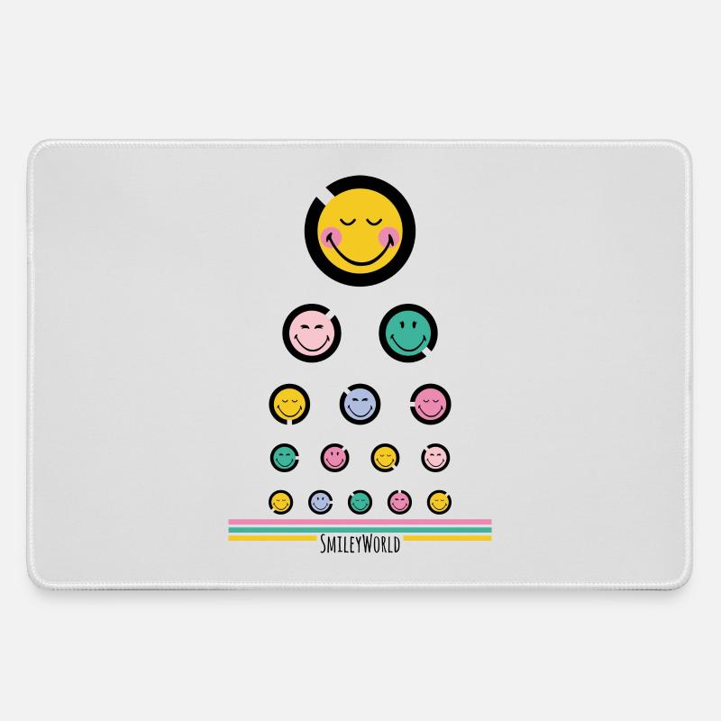 Eye test Happy - Large Gaming Mouse Mat - grey