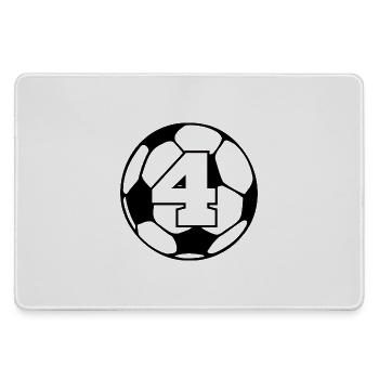 Numéro 4 football - 4e anniversaire  - Grand tapis de souris gamer - bruyère - Devant