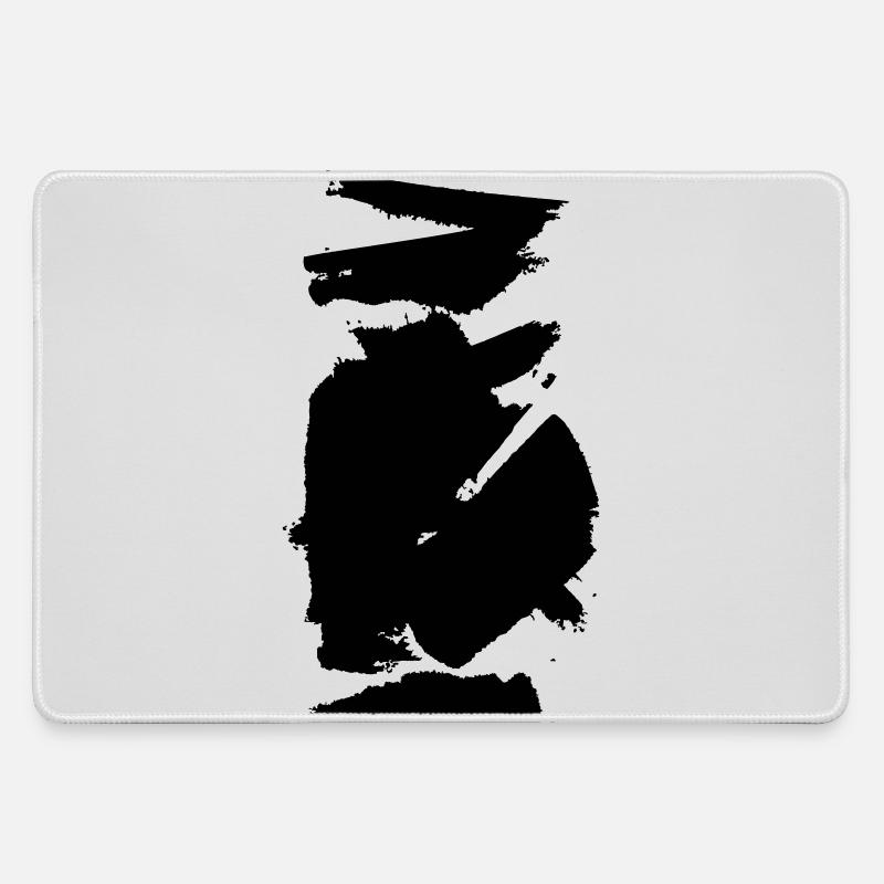Paint wiper blob - Large Gaming Mouse Mat - grey