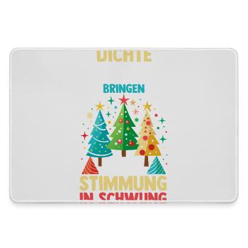 Weihnachtsmann Fichten Weihnachtsbaum Weihnachten - Mousepad groß für Gamer - Grau - Vorne