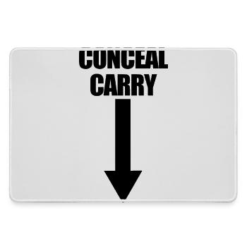 Funny Jokes About Concealed Carrying Weapons - Large Gaming Mouse Mat - grey - Front