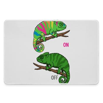 Caméléon sur Caméléon Off Drôle de Reptile Design - Grand tapis de souris gamer - bruyère - Devant