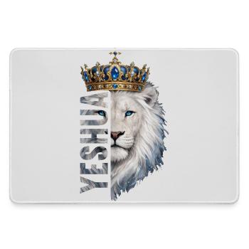 Lion de Juda, roi Jésus, fils de Yahvé, chrétien - Grand tapis de souris gamer - bruyère - Devant