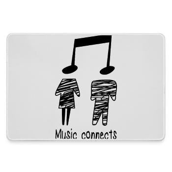 Music Musician Music Teacher Saying Gift Sheet Music - Large Gaming Mouse Mat - grey - Front